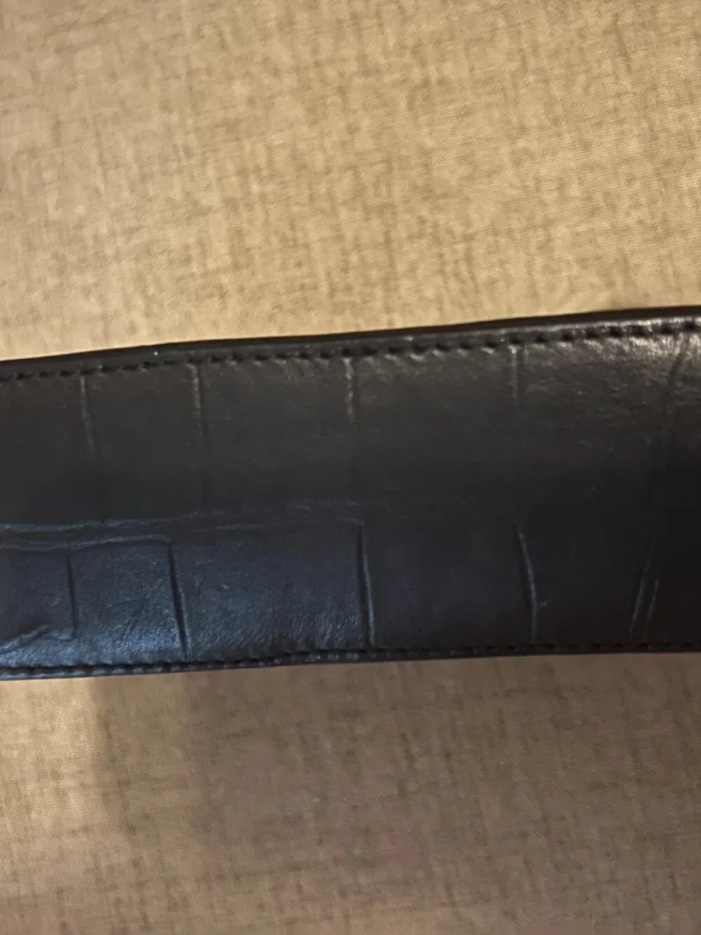Brahmin Black Embossed Leather Cosmetic Makeup Bag EUC